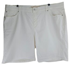 Soft Surroundings White Womens Shorts Size 2X‎ Basic Bohemian Travel Vacation